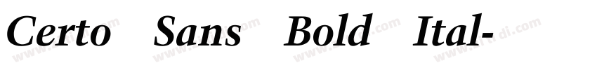 Certo Sans Bold Ital字体转换